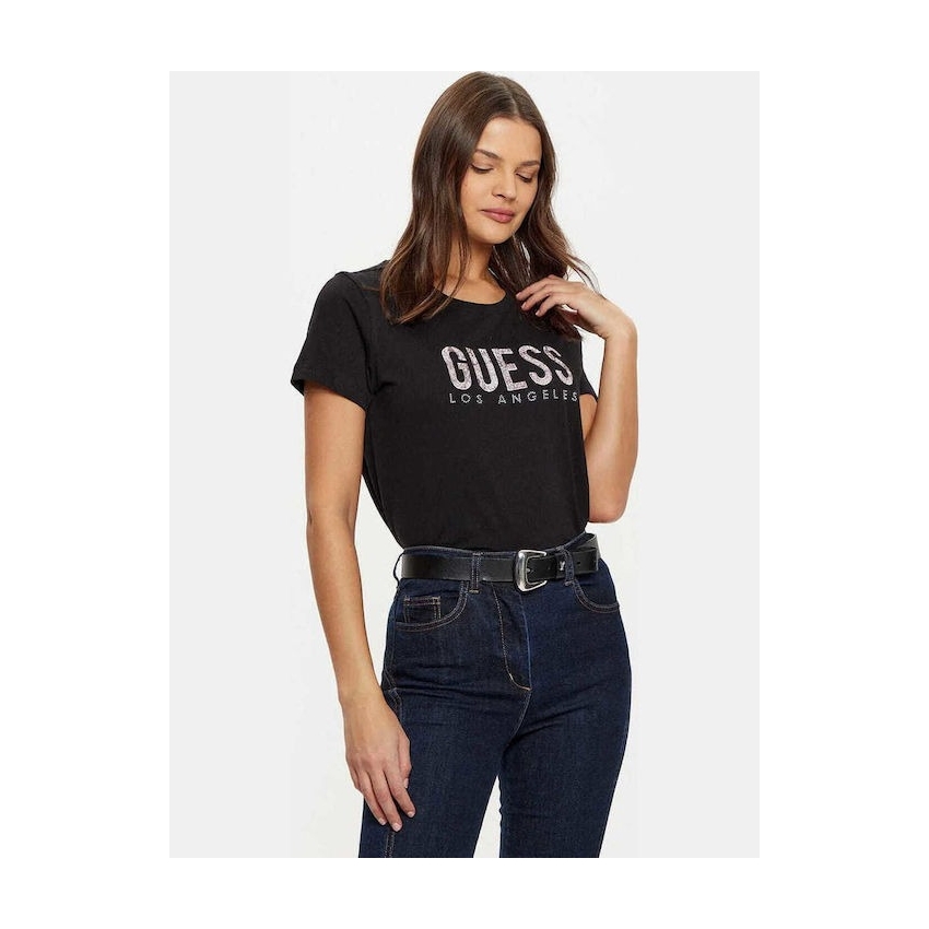 GUESS JEANS Camisetas de chica W5BI19I3Z14 Negro