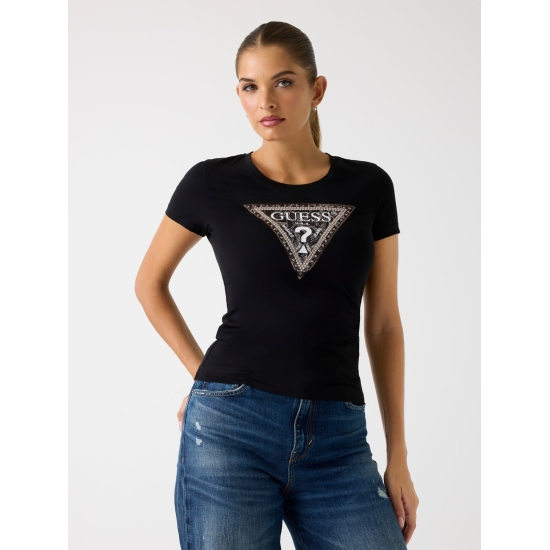 GUESS JEANS Camisetas de chica W5BI15J1314 Negro