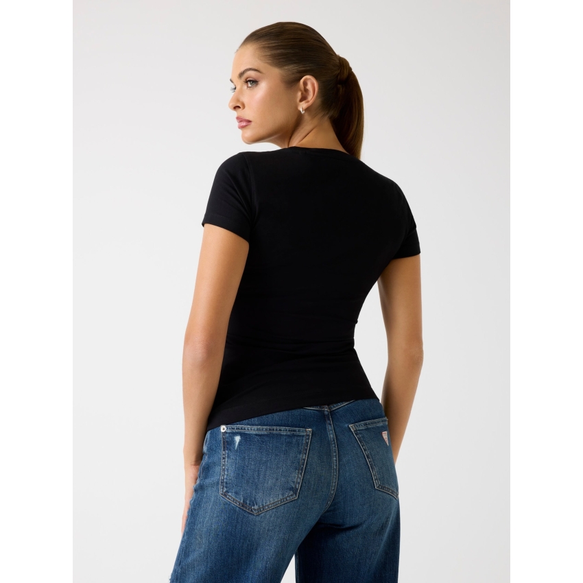 GUESS JEANS Camisetas de chica W5BI15J1314 Negro