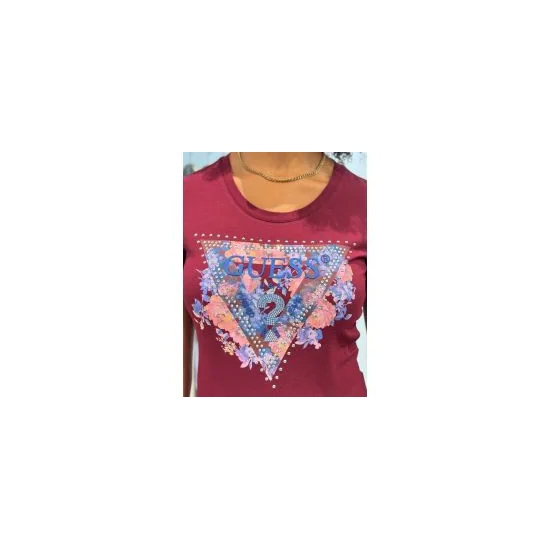 GUESS JEANS Camisetas de chica W5BI29J1314 GRANATE