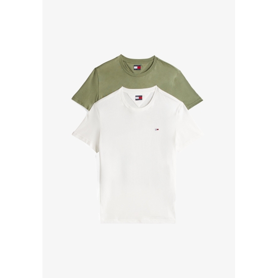 TOMMY HILFIGER Camisetas de chico DM0DM20687 BLANCO/VERDEC