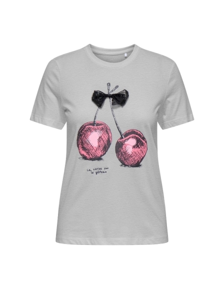 Only Camisetas de chica 15365607 GRISCLARO