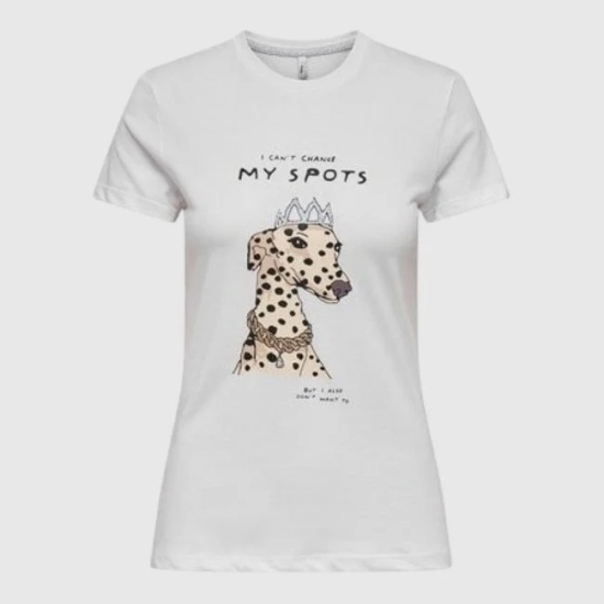 Only Camisetas de chica 15359670 BLANCO/NEGRO